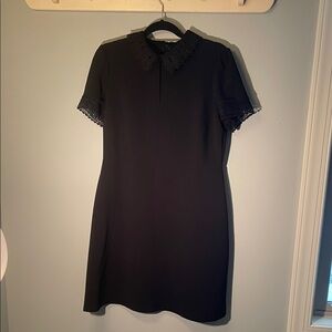 Karl Lagerfeld Black Lace Trim Dress